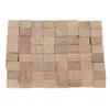 100pcs Natural Wooden Building Blocks Bricks Cubes Wood Toy 240509