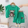 Set di abbigliamento 2024 Designer Baby Boy Assumenti estivi di 18 mesi per bambini Cartoon Ot-Neck Pullover Sleeveless e Shorts Boys Outfit