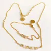 2024 NOUVEAU CONCEPTION DU COLLER DE CONCURPTION DE LETTRE MIU Collier 18K Collier Gold Classic Pendante Custom Pendante Fashion Diamond Choker Designer Bijoux 16 OPTIONS