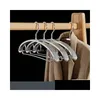 Hangers Racks 5Pcs Wholesale Coat Hanger Widen Anti-Slip Clothes Pant Bride Wedding Dress Display Rack Shop Metal Hanging Drop Del Dhppy