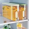Bouteilles d'eau 4l seau froid à grande capacité avec robinet pour le réfrigérateur jus de boisson boisson potage à la maison
