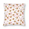 Pillow Beagle Dog With Paws Bones Design Cover Print Cute Puppy Throw Case For Sofa Fashion Pillowcover Home Decoration