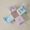 Enveloppe cadeau mi ma primera comunion fête faveur mini-carré boîte de bonbons rose bleu 20/50 / 100pcs pour les enfants espagnols anniversaire événements décor