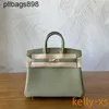 Women Handbag Brknns Swift in pelle Handswen 7A Borsa filo di cera manuale completo 25 cm Salvia japonica Swift Leather