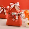 Geschenkverpackung kreativer PU Leder Handtasche Hochzeits Geburtstagsfeier Überraschung Freundin Valentinstag Schokoladenverpackung Tasche tragbar