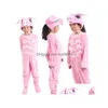 Dancewear Childrens Drama carino piccolo animale rosa Pink Show costumi Delivery Delivery Baby Kids Abbigliamento maternità Cosplay DHS4E