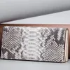 Paletas femininas bolsa Fashon Snakeskin Lady Purse Long Leather Real Capacidade 287s