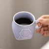 Tasses à thé élégant petite tasse d'eau en céramique ménage tasse de café en relief avec une tasse de thé