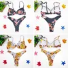 Bikini de maillots de bain féminin 2024 Imprimé floral sexy sous le soutien de soutien