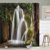 Tende da doccia moderna tappa della foresta 3d natura scenario cascata fiume monte giardino esterno in tessuto da bagno decorazioni da bagno