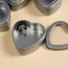 Flaschen 8pcs leere herzförmige Metallbox Silber Farbdon mit klarem Fenster für Kerzen, die Süßigkeiten Geschenke Schätze machen