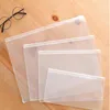 Present Wrap Watertproof Plastic Paper File Filer Book Pencil Pen Case Bag Files Dokument för Office Student Supplies A4 A5 A6