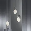 Mirror Pendant Lights For Bedroom Bedside Paging Lampe LED Modern LED Plafond Chandeliers de luxe en acier inoxydable Métal moderne