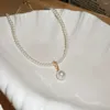 Colliers pendentifs Collier de perle faux couloir élégant avec chaîne réglable pour le promotion de promotion des femmes