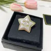 Luxury Brand Designer Brooch Pin Double Letter Brooch Women Gold-plated Pentagram Brooch Suit Pin Wedding Party Jewerlry Accessories Gift
