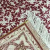 Alfombras alfombras de seda diseño floral rojo moderno para sala de estar todas la alfombra anudada a mano tamaño 4'x6 '