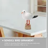 Figurines décoratives 2 PCS Modèle de mouette à bec rouge Seagull Bird Figure Méditerranée Décoration Solid Decoration Ornement Plastique Fée