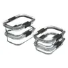 Storage Bottles Brilliance Glass Variety Set Of 4 Food Containers With Latching Lids