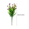 Dekorative Blumen 24 Bündel künstliche Blume Innen- und Außen -UV -Widerstandspflanze Dekorationen Korb Hinterhof Garten
