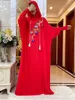 Roupas étnicas 2024 Novo Ramadã Muçulmano Dois Haps Abaya Dubai Turquia Islã Roupos de oração 100% algodão Batwing Slve vestidos Islã Mulheres Kaftan T240510