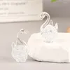 Figurines décoratives 1pc Crystal Swan Figurine Verre Animal Ornement Home Desk Decoration