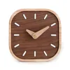 Horloges murales horloge de table en bois mignon watch électronique en noyer noir en bois massif petit bureau au chevet silencieux