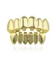 Hip Hop Gold Teeths Grillz Top Bottom Grills Mouth dentaire Punk Teeth Caps Cosplay Party Tooth Jielry Bijoux 4183259