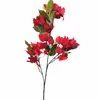 Flores decorativas 10 piezas de bougainvilea artificial tallo de flores 3 horquilla de seda rama de árbol de flor de seda para la decoración floral de la boda