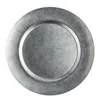 Assiettes de vaisselle American Restaurant Old Frosted Silver Vintage 304 Assiette en acier inoxydable Dîner plat rond 268i