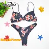 Bikini de maillots de bain féminin 2024 Imprimé floral sexy sous le soutien de soutien