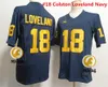 Męskie #2 Will Johnson Michigan 2024 Rose Bowl F.U.S.E Piłka nożna zszyta #10 Alex Orji #7 Donovan Edwards 18 Colston Loveland Michigan Wolverines Jerseys S-3xl