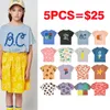 Clean Sales BC SS Childrens Summer Short Sheeved T-shirt voor Childrens Brand Summer T-Shirt 23SS Girls and Boys Designer Clothing Cotton T-Shirt 240506