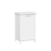 Sacs à linge Armoire de panier inclinable avec sac en tissu amovible Classic Design Wall Anchors blanc 18 "x14" x30