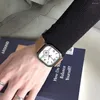 손목 시계 패션 스포츠 시계 스퀘어 다이얼 다목적 쿼츠 손목 시계 여성의 가죽 벨트 선물 시계 Mens 시계