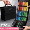 Crayons 200/180/150/120/72/48 Crayons de couleur aquarelle et d'huile avec sac de rangement crayons de couleur doux adaptés aux produits de peinture pour enfants D240510