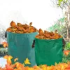 163272 bolsa de lixo de jardim de galões Bolsa de cesto de folhas de grande capacidade com alça reusableCollapsible Lawn Lips Bag 240429