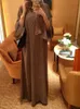 Vêtements ethniques Ramadan Eid Hijab Abaya Kimono Dubai Turquie Kaftan Abayas musulmanes pour femmes Djellaba Robe Longue Femme Caftan Islamic Clothing T240510