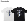 Rhude High End Designer T-shirts för flagg Tryckt Kort ärm T-shirt Fashion Kort ärm Runda nackmän och kvinnor Par Kort ärm T-shirt med 1: 1 Original etiketter