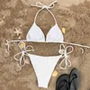 Swimwear pour femmes Split Color Couleur sexy motif de motif Bikini Bikini