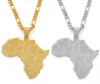 ANNIYO Africa Map Padant Collane Donne uomini Silver Colorgold Colore Gioielli africani 077621B H09186559065
