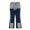 Jeans maschile schizzati con coppia di inchiostro marchi di moda americani bombardamenti di strada da campana 240510