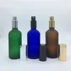 Storage Bottles Travel Bottle 100ml Amber Blue Green Transparent Frosted Glass With Sprayer 100cc Perfume Spray 240pcs