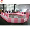 wholesale Outdoor Activities Free Door Shipping 10mLx10mWx1.5mH (33x33x5ft) Pink Inflatable Race Track GoKart Racing Arena Carnival Toys for Sale