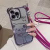 Crossbody for iphone15 capa Apple 13promax fofo urso glitter glitterleplate