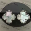 Four Leaf Clover Earring 2024 Fashion Classic Dangle Earrings Designer for Woman Agate Mother of Pearl Moissanite Diamond Drop Earring Valentines Gift Expend 8087