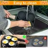 Padella panoramica a 4 uova antiaderente a 4 tazze frittura di uova fritta di omeletta snello in alluminio colazione pulita senza sforzo