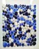Bleu bleu bleu blanc Porcelaine Mosaïque Backseret de cuisine PPMTS09 Tiles muraux de salle de bain en céramique1194229