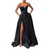 Urban Seksowne sukienki Wspaniała sukienka wieczorowa długość podłogi gładka luźna bokska szczelina Low Bosom Banquet sukienka T240510