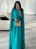 Vêtements ethniques Ramadan Eid Satin brillant Abaya Dubai Luxury 2024 Abayas musulmans arabes pour femmes robes de Kaftan Vêtements islamiques Caftan Marocain T240510