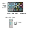 Wall Clocks Colorful Digital Clock Temperature Date Week Multifunction Electronic Alarm Home Hanging Large Led